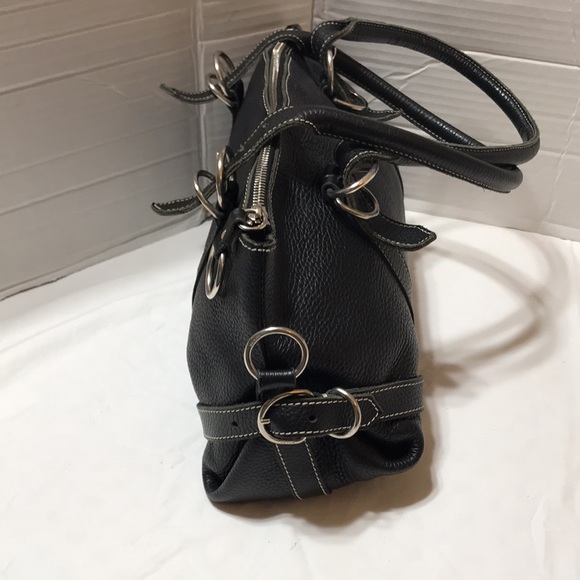 Prada vintage pebble leather satchel with silver tone hardware. EUC - Picture 10 of 10